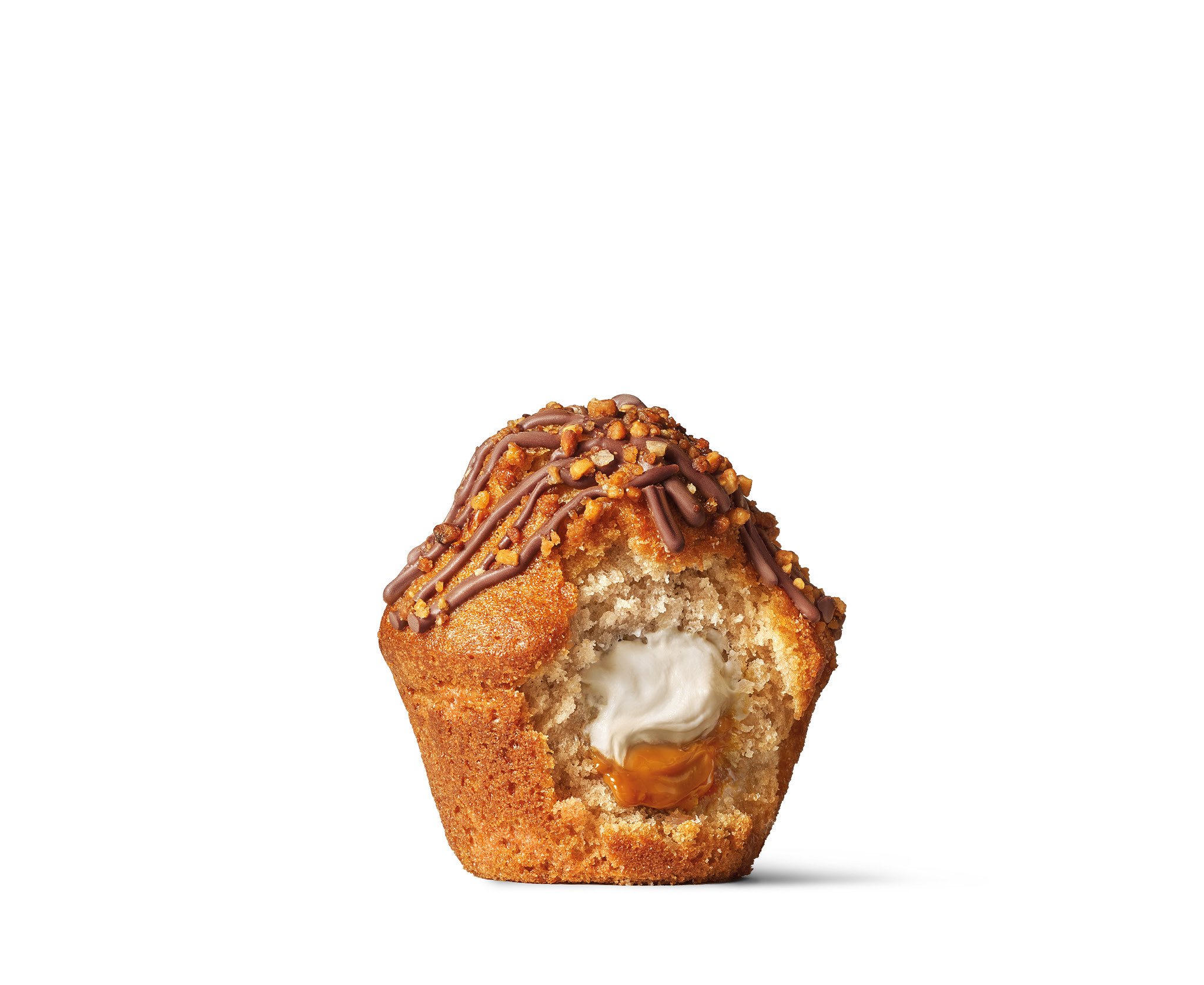 Muffin se slaným karamelem a krémem