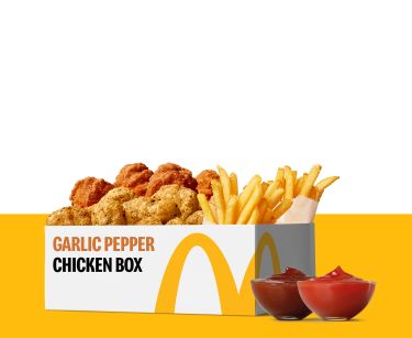 Garlic Pepper Chicken box s hranolkami
