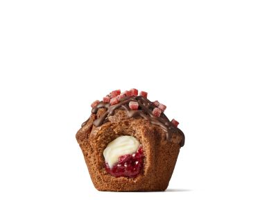 Muffin s třešňovo-krémovou náplní
